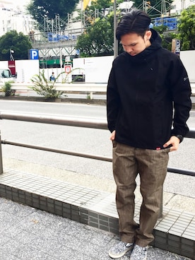 「Subciety（サブサエティ）のアイテム（スリッポン）」を使った、小原 壮大朗さん（メンズ・183cm）の夏コーディネート