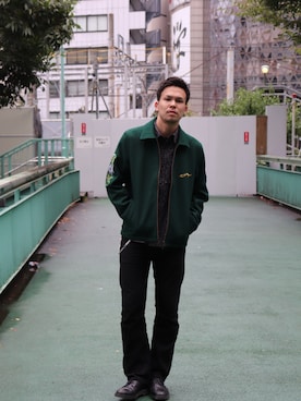 「Subciety（サブサエティ）のアイテム（その他アウター）」を使った、小原 壮大朗さん（メンズ・183cm）の秋コーディネート