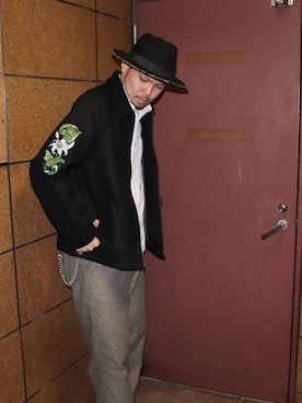 「Subciety（サブサエティ）のアイテム（その他アウター）」を使った、小原 壮大朗さん（メンズ・183cm）の秋コーディネート