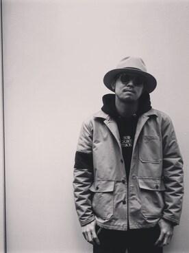 「Subciety（サブサエティ）のアイテム（財布/小物）」を使った、小原 壮大朗さん（メンズ・183cm）の秋コーディネート
