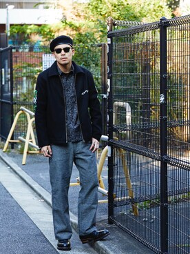 「Subciety（サブサエティ）のアイテム（その他アウター）」を使った、小原 壮大朗さん（メンズ・183cm）の冬コーディネート