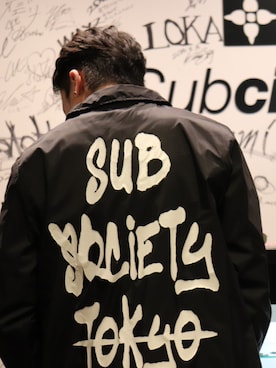 「Subciety（サブサエティ）のアイテム（ナイロンジャケット）」を使った、小原 壮大朗さん（メンズ・183cm）の冬コーディネート
