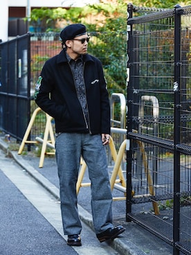 「Subciety（サブサエティ）のアイテム（その他アウター）」を使った、小原 壮大朗さん（メンズ・183cm）の冬コーディネート
