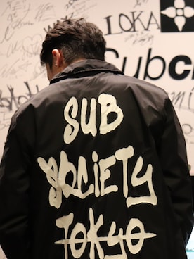 「Subciety（サブサエティ）のアイテム（ナイロンジャケット）」を使った、小原 壮大朗さん（メンズ・183cm）の冬コーディネート