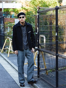 「Subciety（サブサエティ）のアイテム（その他アウター）」を使った、小原 壮大朗さん（メンズ・183cm）の冬コーディネート