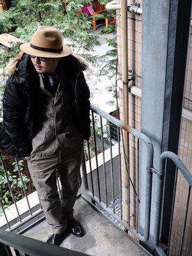 「Subciety（サブサエティ）のアイテム（財布/小物）」を使った、小原 壮大朗さん（メンズ・183cm）の冬コーディネート