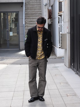 「Subciety（サブサエティ）のアイテム（その他アウター）」を使った、小原 壮大朗さん（メンズ・183cm）の冬コーディネート