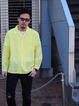 「Subciety（サブサエティ）のアイテム（アクセサリー）」を使った、小原 壮大朗さん（メンズ・183cm）の冬コーディネート