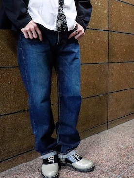 「Subciety（サブサエティ）のアイテム（アクセサリー）」を使った、小原 壮大朗さん（メンズ・183cm）の冬コーディネート