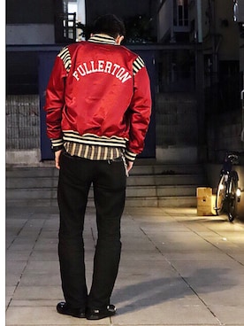 「Subciety（サブサエティ）のアイテム（財布/小物）」を使った、小原 壮大朗さん（メンズ・181cm）の春コーディネート