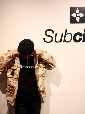 「Subciety（サブサエティ）のアイテム（財布/小物）」を使った、小原 壮大朗さん（メンズ・181cm）の春コーディネート