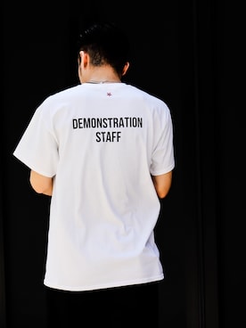 「Subciety（サブサエティ）のRAGE S/S（Tシャツ/カットソー、ホワイト系）」を使った、小原 壮大朗さん（メンズ・180cm）の春コーディネート