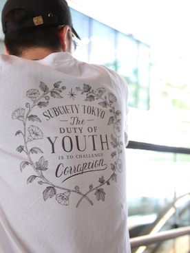 「Subciety（サブサエティ）のアイテム」を使った、小原 壮大朗さん（メンズ・181cm）の春コーディネート