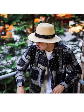 「Subciety（サブサエティ）のアイテム（アクセサリー）」を使った、小原 壮大朗さん（メンズ・181cm）の夏コーディネート
