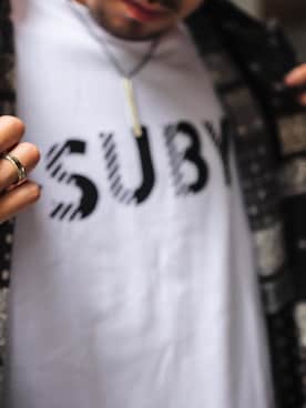 「Subciety（サブサエティ）のアイテム」を使った、小原 壮大朗さん（メンズ・181cm）の夏コーディネート