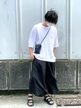 「epnok」｜「アイテム（サンダル）」を使った、みつさん（メンズ・183cm）の夏コーディネート