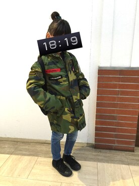 「ZARA KIDS」｜「アイテム（モッズコート）」を使った、peacockさん（レディース・162cm）の冬コーディネート