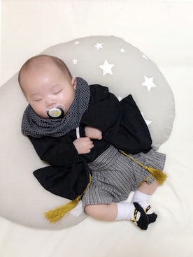 「黒」｜「アイテム（ママ＆ベビー）」を使った、seeiaさん（キッズ・60cm）の春コーディネート