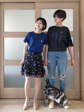 「:CHOCOOLATEのアイテム（トップス）」を使った、糖菜菜さん（レディース・158cm）の春コーディネート