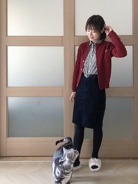 「mocha（モチャ）のアイテム」を使った、糖菜菜さん（レディース・158cm）の春コーディネート