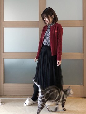 「mocha（モチャ）のアイテム」を使った、糖菜菜さん（レディース・158cm）の春コーディネート