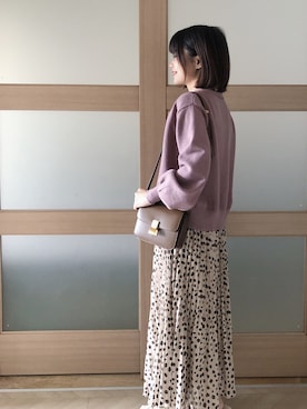 「NICE CLAUP（ナイスクラップ）のアイテム（アンサンブル）」を使った、糖菜菜さん（レディース・158cm）の秋コーディネート