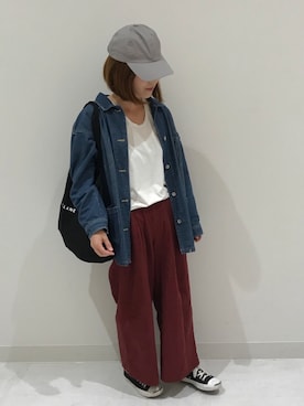 「GU（ジーユー）のアイテム（その他パンツ）」を使った、fumiさん（レディース・158cm・30代）の春コーディネート