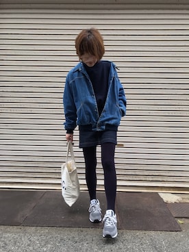 「Wrangler（ラングラー）のアイテム（その他アウター）」を使った、fumiさん（レディース・158cm）の冬コーディネート