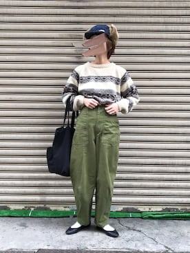「ウエストイン」｜「アイテム（帽子）」を使った、fumiさん（レディース・158cm）の冬コーディネート