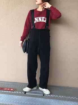「devirock（デビロック）のアイテム（スウェット）」を使った、fumiさん（レディース・158cm）の春コーディネート