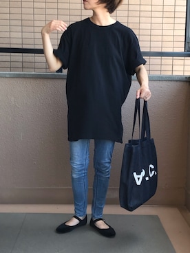 「SVEC（シュベック）のカンフーシューズ kung fu Shoes / ストラップパンプス（バレエシューズ）」を使った、fumiさん（レディース・158cm）の夏コーディネート