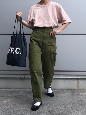 「SVEC（シュベック）のカンフーシューズ kung fu Shoes / ストラップパンプス（バレエシューズ）」を使った、fumiさん（レディース・158cm）の秋コーディネート