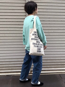 「ロールアップ」｜「アイテム（バレエシューズ）」を使った、fumiさん（レディース・158cm）の秋コーディネート