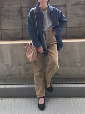 「SVEC（シュベック）のカンフーシューズ kung fu Shoes / ストラップパンプス（バレエシューズ）」を使った、fumiさん（レディース・158cm）の春コーディネート