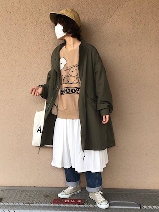 Lee リー の Lee リー Snoopy Peanuts スヌーピー ピーナッツ キャップ帽子 キャップ Wear