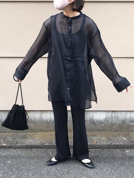 「LOWRYS FARM（ローリーズファーム）のバレエシューズ　802200（バレエシューズ）」を使った、fumiさん（レディース・159cm）の夏コーディネート