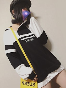 「ストリート女子」｜「アイテム（ハンチング/ベレー帽）」を使った、未来さん（レディース・155cm）の春コーディネート