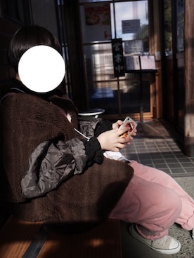 「ZARA（ザラ）のアイテム（サロペット/オーバーオール）」を使った、さらんらっぷさん（レディース・152cm）の冬コーディネート