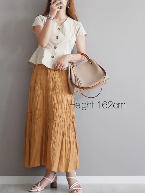 DOUBLE STANDARD ティアードロングスカート DOUBLE STANDARD CLOTHING】タフタティアードスカート - Carry