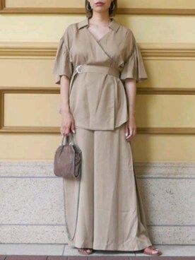 「カシュクール」｜「アイテム（その他アウター）」を使った、LADYMADE Stylingさん（レディース・160cm）の秋コーディネート