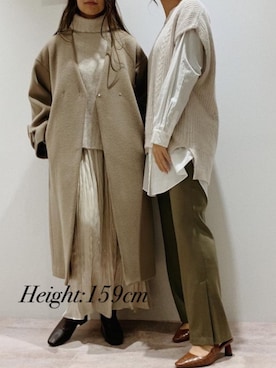 「ニットベスト×シャツ」｜LADYMADE Stylingさん（レディース・160cm）の秋コーディネート