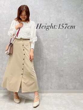 「トレンチスカート」｜LADYMADE Stylingさん（レディース・160cm）の春コーディネート