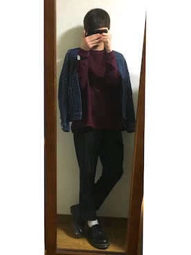 「Daniel Wellington」｜「アイテム（デニムジャケット）」を使った、スイさん（メンズ・170cm）の春コーディネート