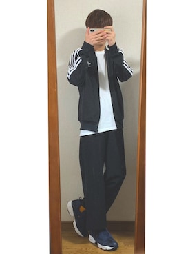 「アイテム（ジャージ）」を使った、スイさん（メンズ・170cm・10代）の秋コーディネート