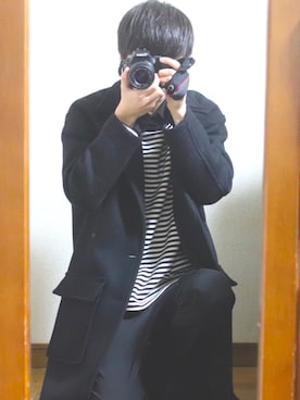 「adrer」｜「アイテム（チェスターコート）」を使った、スイさん（メンズ・170cm）の冬コーディネート