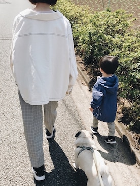 「こども ビームス（コドモビームス）のアイテム（ブルゾン）」を使った、yuiさん（レディース・153cm）の春コーディネート