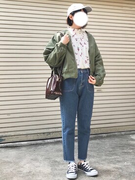 「rps（アールピーエス）のアイテム（ブルゾン）」を使った、maimiさん（レディース・156cm）の春コーディネート