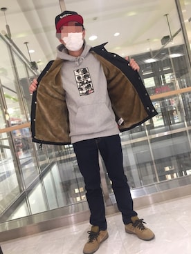 「ダンク」｜「アイテム（ブルゾン）」を使った、T-Rightさん（メンズ・166cm）の冬コーディネート