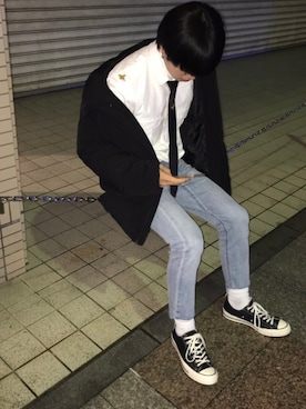 「アイテム（フォーマルスーツ/小物）」を使った、こうたさん（メンズ・165cm・10代）の冬コーディネート