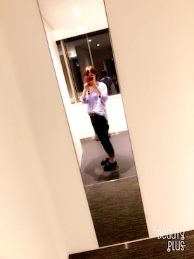 「UNIQLO（ユニクロ）のWOMEN プレミアムリネンシャツ（長袖）A（シャツ/ブラウス）」を使った、Yurieさん（レディース・169cm）の秋コーディネート